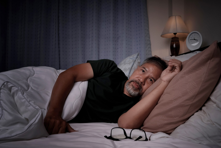 Man with sleep disorder