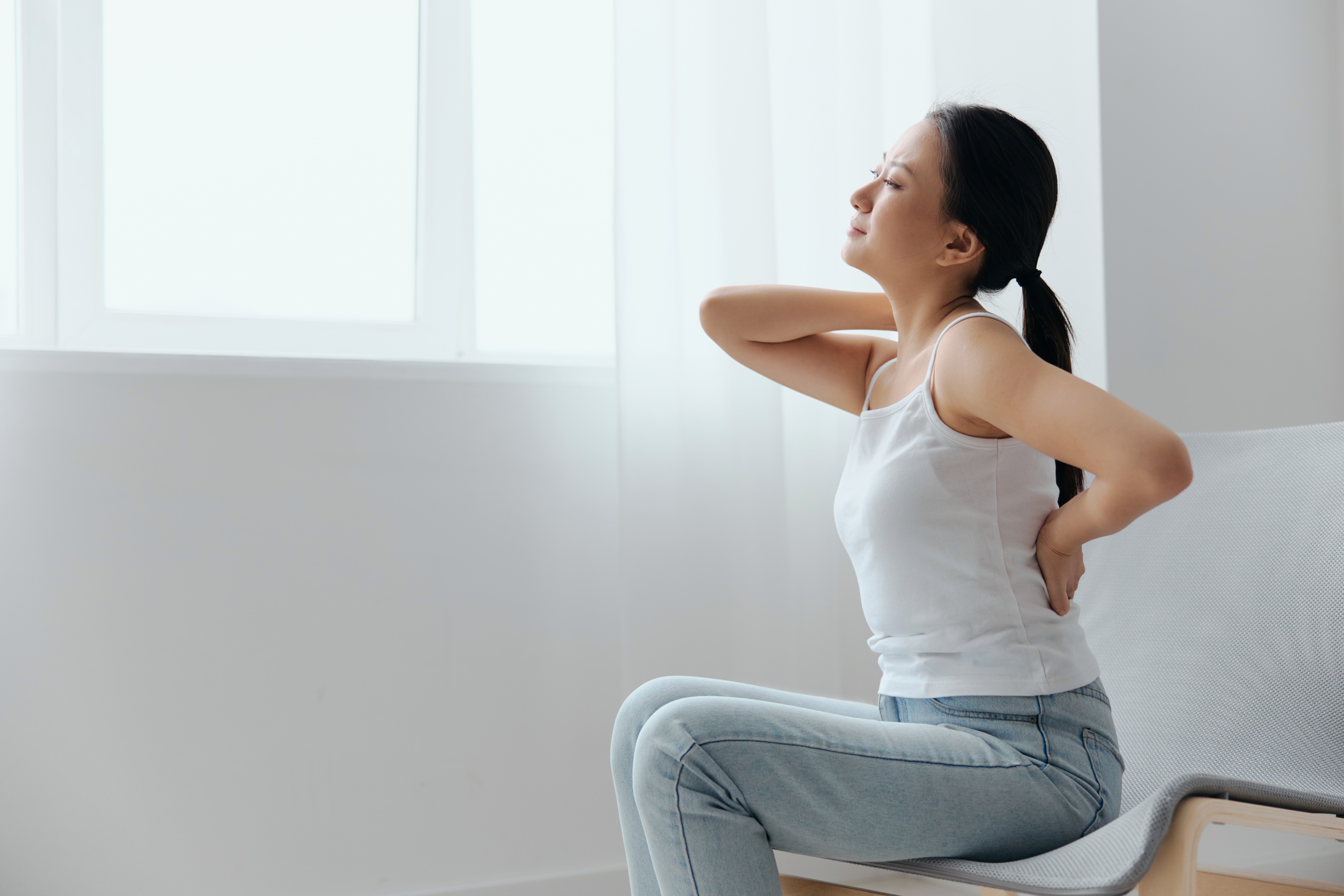 woman with back pain