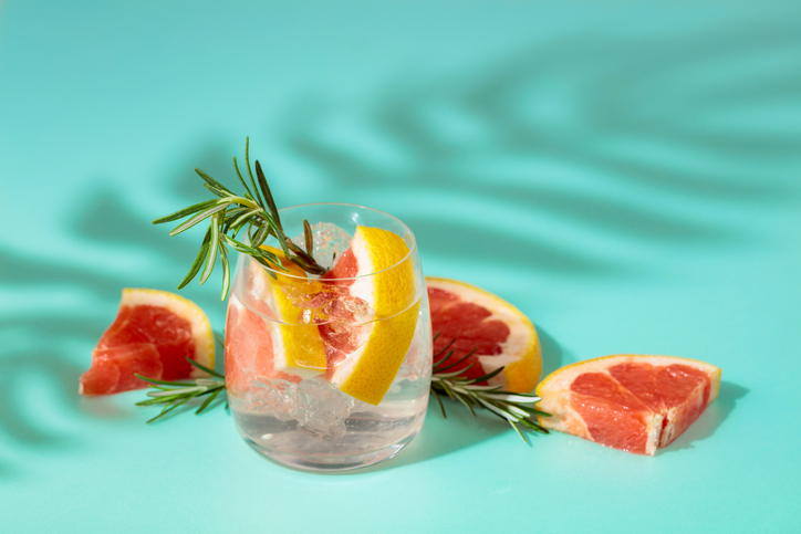 Grapefruit infused water