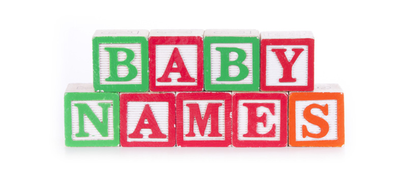 "Baby Names" in blocks 