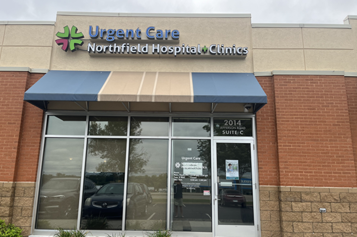 entrance of Urgent Care Northfield clinic on Hwy 3