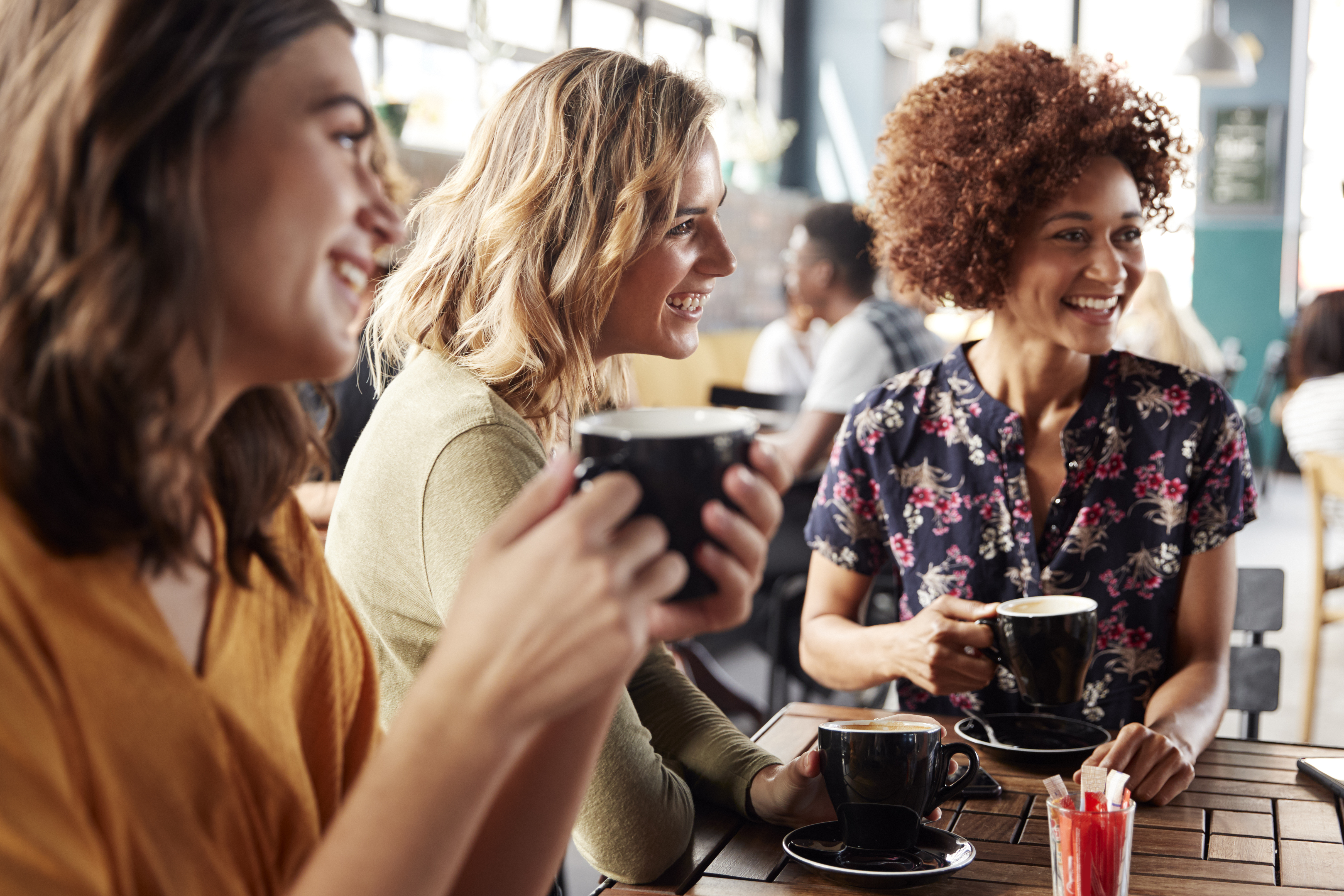 young women having coffee