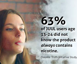 Vaping puts youth at risk of injury, addiction