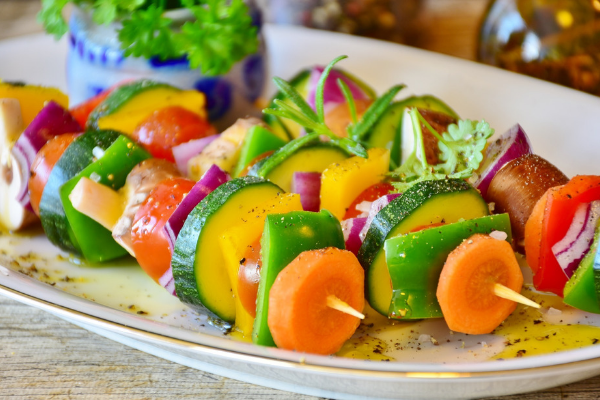 Grilled vegetable skewers