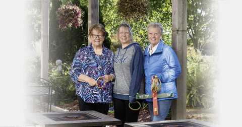 three women