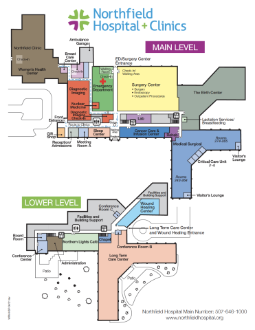 Northfield Hospital campus map