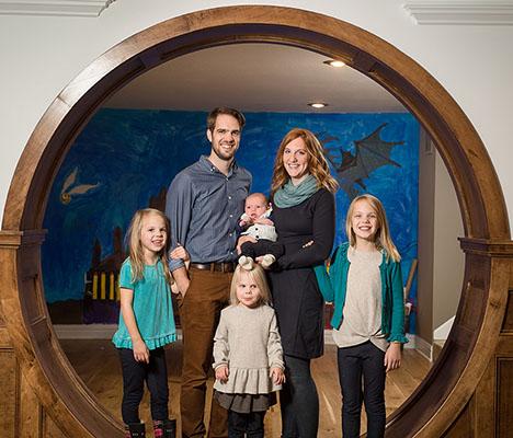 Scott and Allyson Wopata and their four children